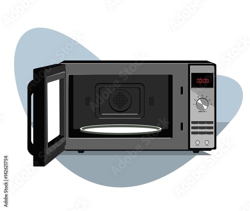 Open Microwave Oven