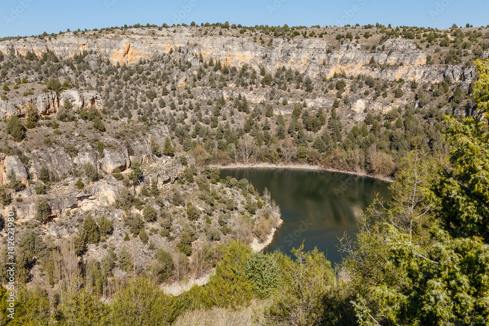 Natural park of the Duratón Sickles in Segovia, Spain