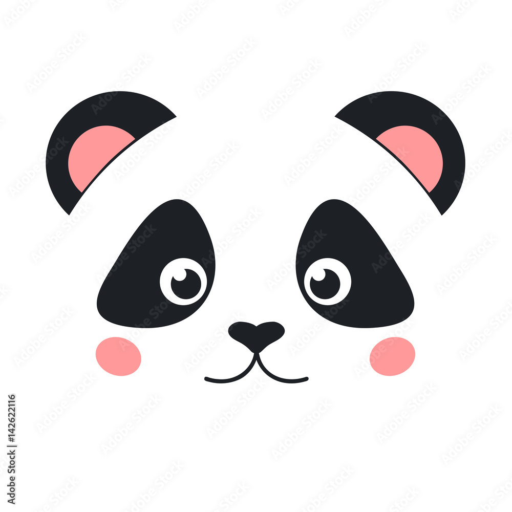 Obraz premium Kreskówka panda twarz