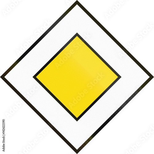 Free Download Cyprian regulatory road sign - Priority road - GFXLoad