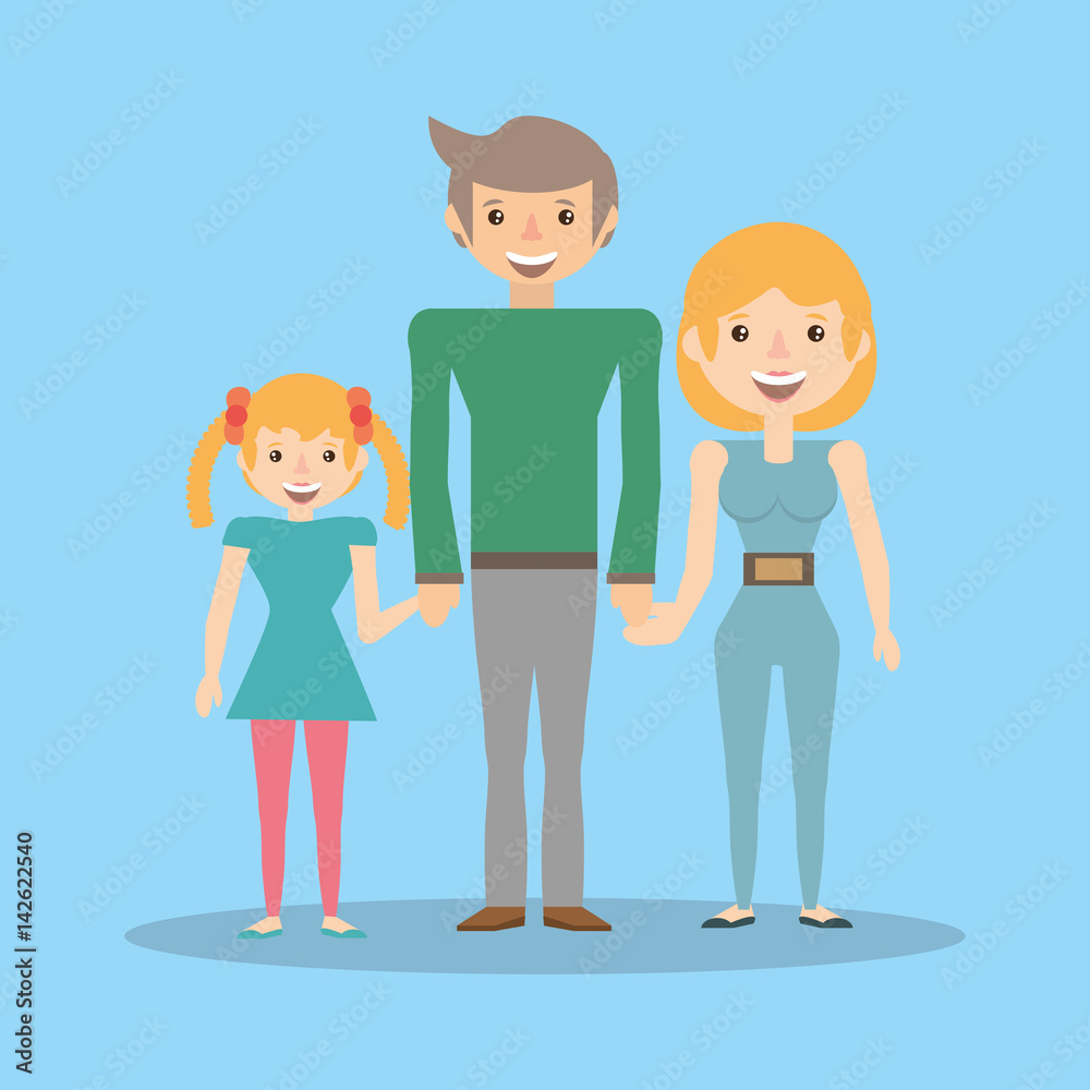 family parents child member vector illustration eps 10