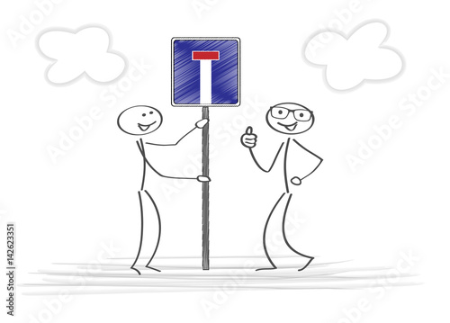 Strichmännchen / Vekehrschild / Vektor 