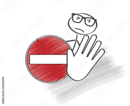 Strichmännchen / Vekehrschild / Vektor 