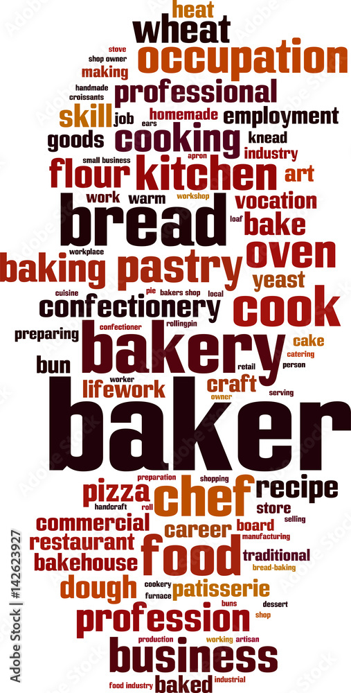 Obraz premium Baker word cloud