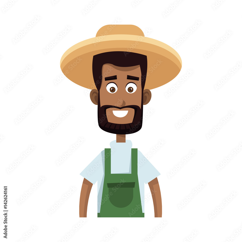gardener man icon over white background. colorful design. vector illustration