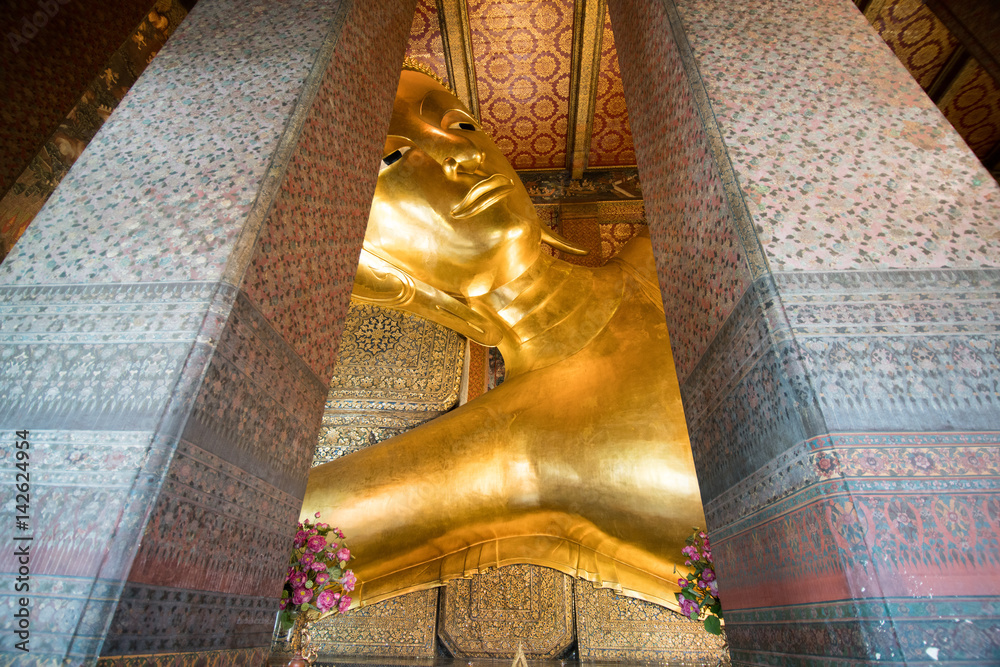 Reclining Buddha at Wat Pho in Bangkok, Thailand