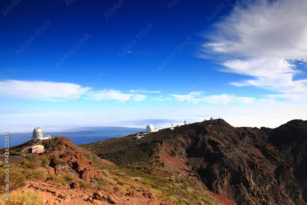 View of Roque de los Muchachos Observatory 