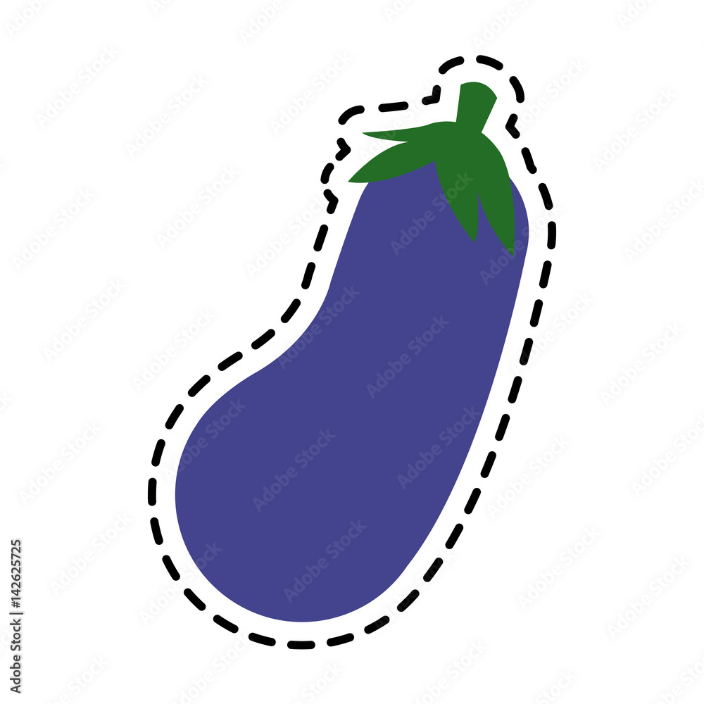 whole eggplant icon image vector illustration design 