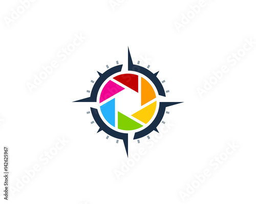 Compass Photo Icon Logo Design Element