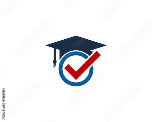 Education Check Icon Logo Design Element