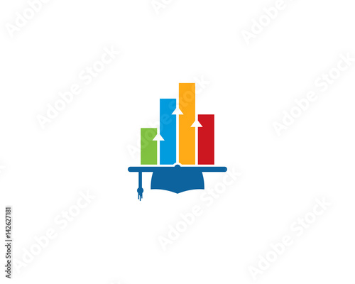 Stats Education Icon Logo Design Element