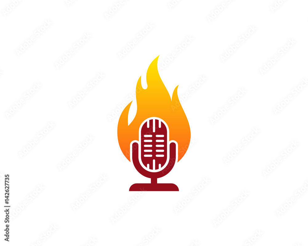 Sound Fire Icon Logo Design Element Sound Fire Icon Logo Design Element