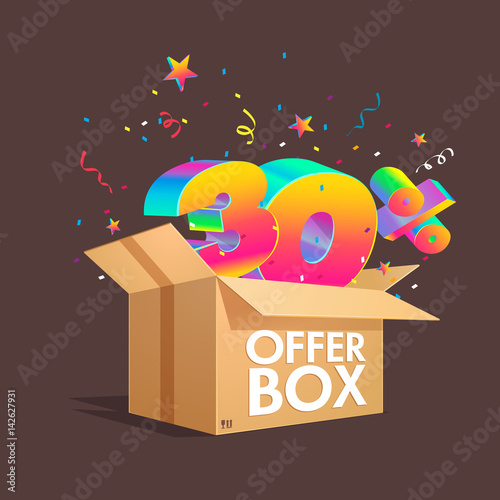 Offer box with specials discounts