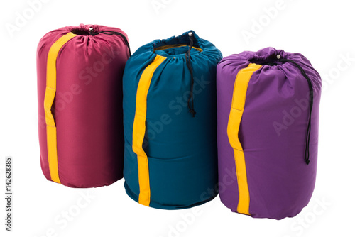 Sleeping Bags isolated on a white background