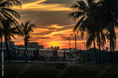 Havana Sunset at bus depot © kwphotog