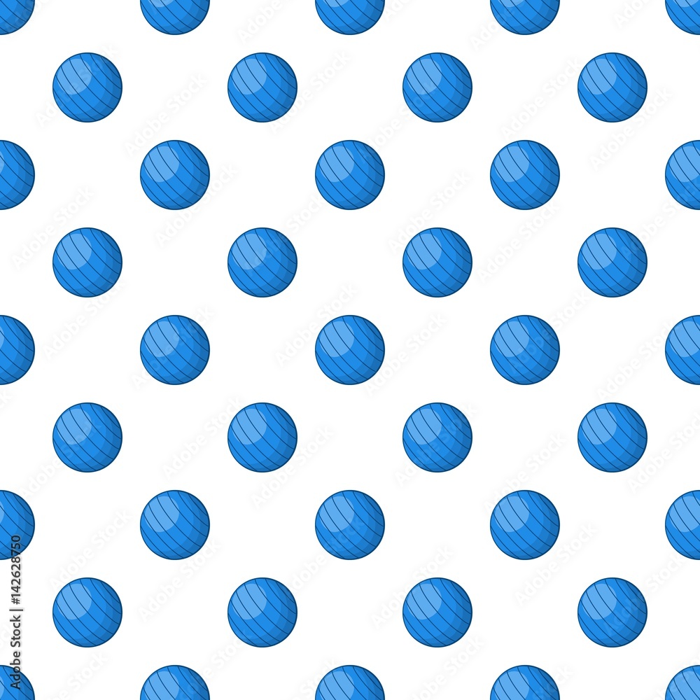 Blue volleyball ball pattern, cartoon style Blue volleyball ball pattern, cartoon style