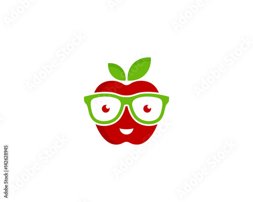 Fruit Geek Icon Logo Design Element