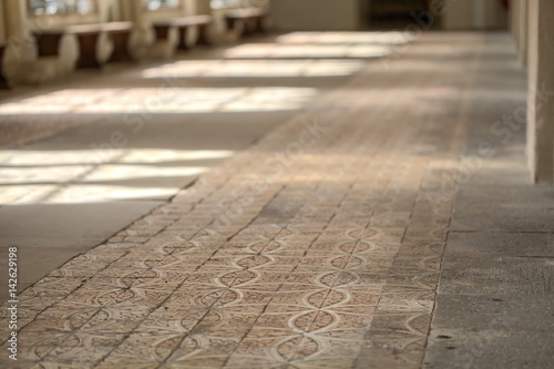 Floor in the cloister of Loccum photo