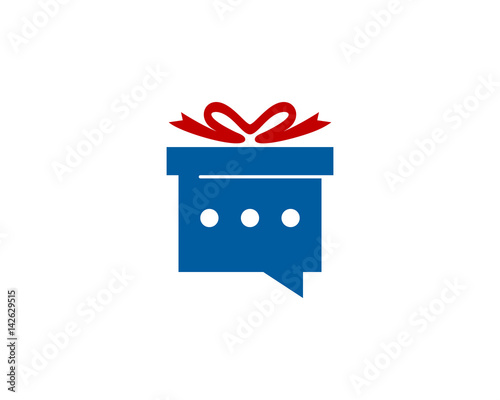 Gift Talk Icon Logo Design Element