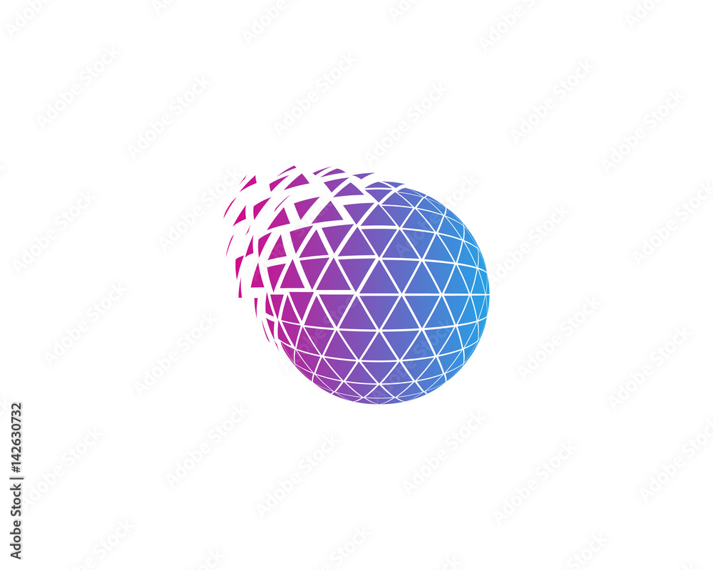Globe Triangle Sphere Spark Icon Logo Design Element Globe Triangle Sphere Spark Icon Logo Design Element