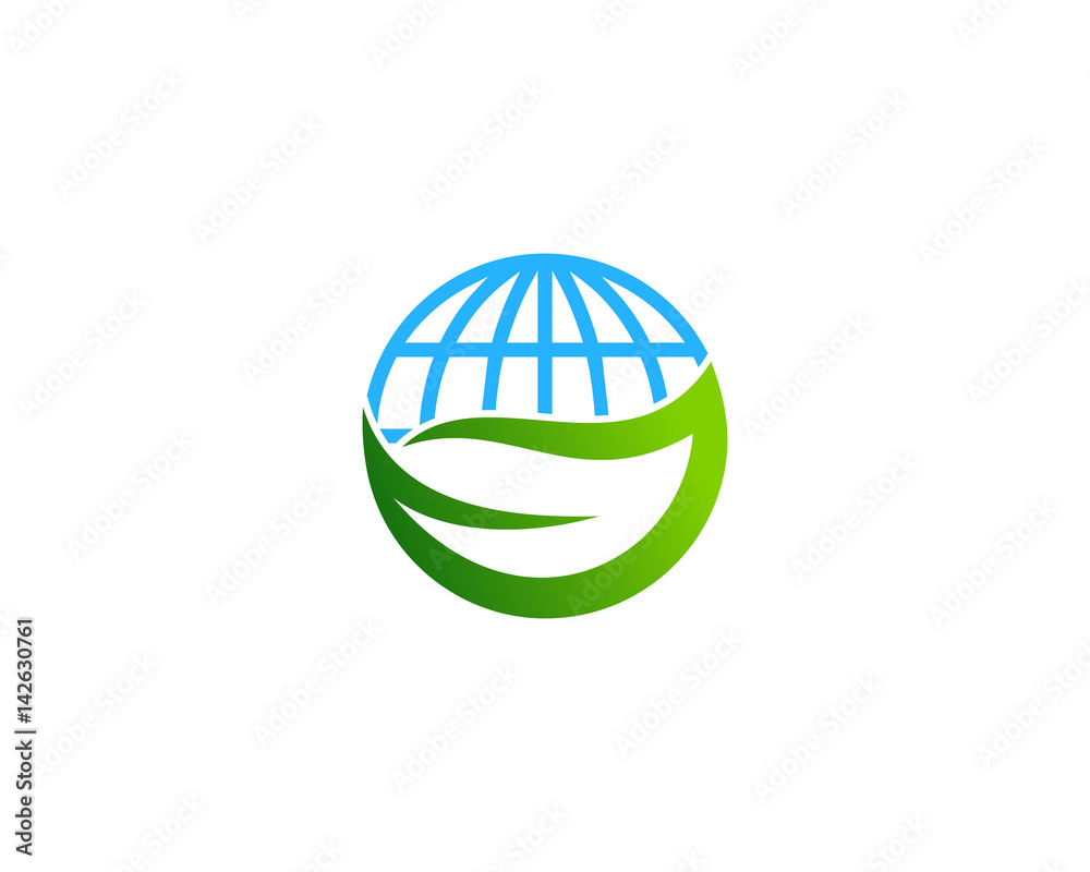 Natural Globe Icon Logo Design Element Natural Globe Icon Logo Design Element
