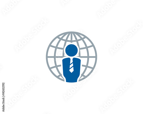 Global Job Icon Logo Design Element