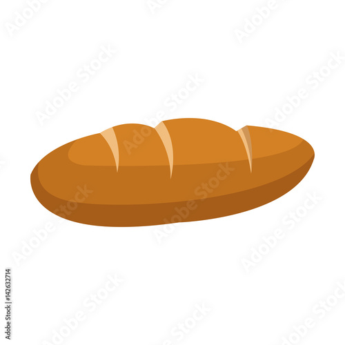 fresh bread icon over white background. colorful design. vector illustration