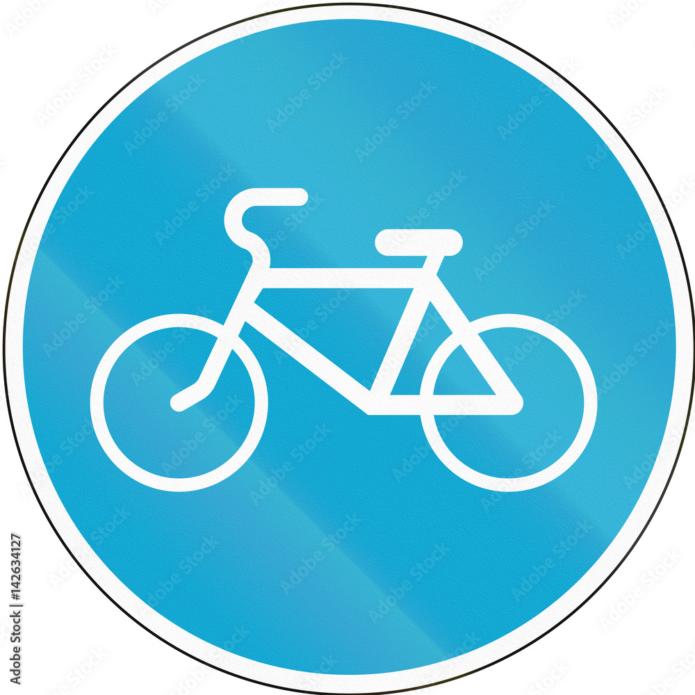 Road sign used in Estonia - Track for cycles Road sign used in Estonia - Track for cycles