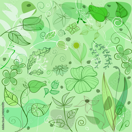 Background. Flowers and plants