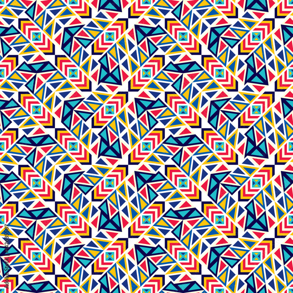 Abstract seamless pattern of various geometric elements. Abstract seamless pattern of various geometric elements.