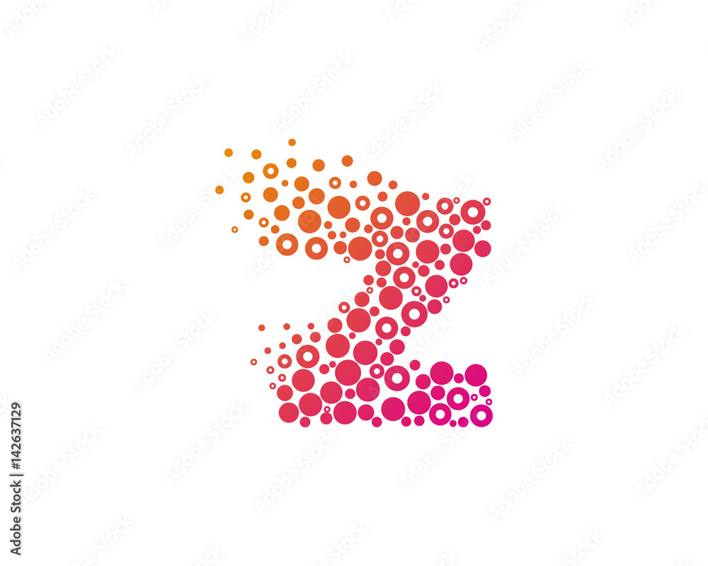 Letter Z Particle Circle Icon Logo Design Element Letter Z Particle Circle Icon Logo Design Element