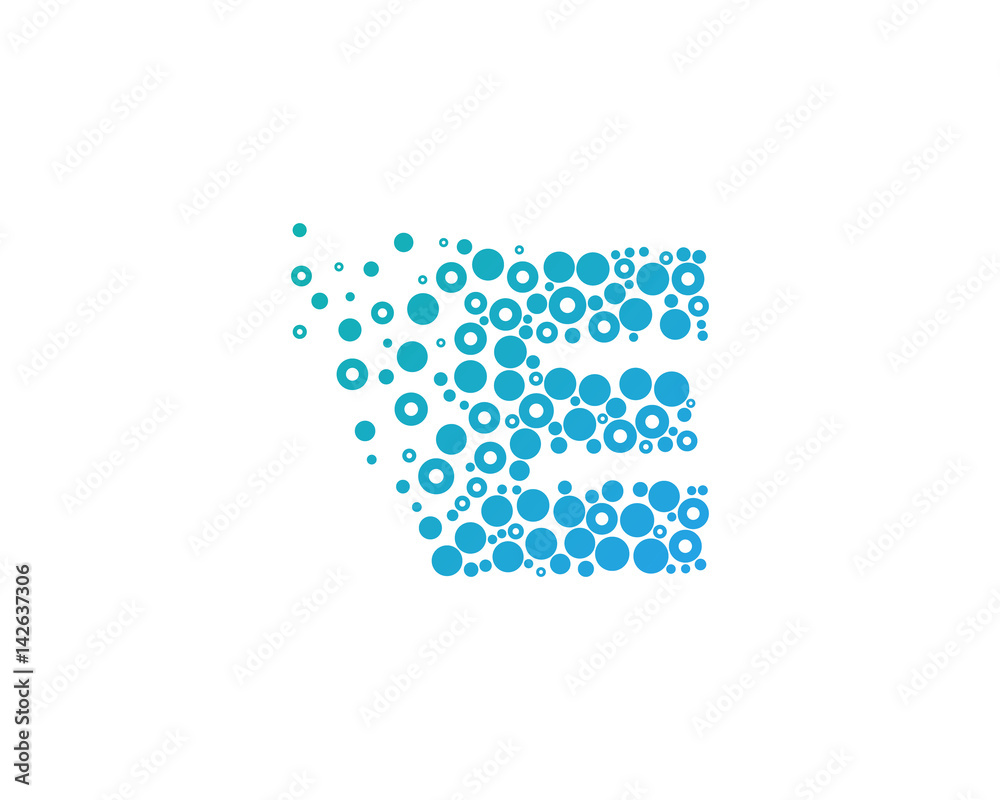 Letter E Particle Circle Icon Logo Design Element Letter E Particle Circle Icon Logo Design Element
