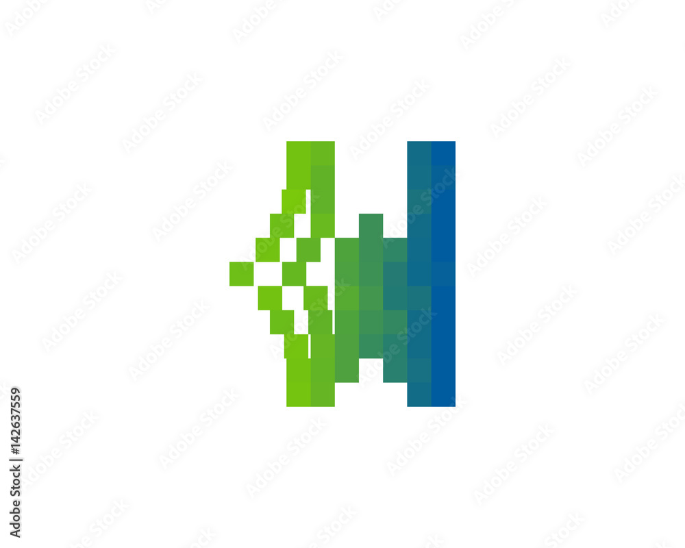 Letter W Pixel Spread Icon Logo Design Element Letter W Pixel Spread Icon Logo Design Element