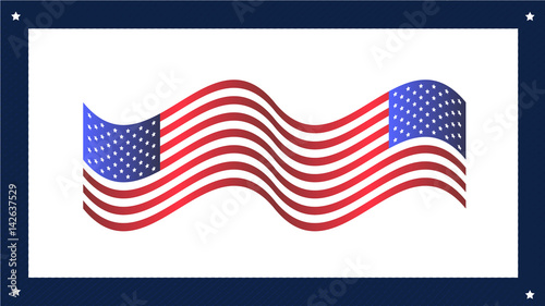 USA flag background of 11 September and Independence day of America on blue background photo