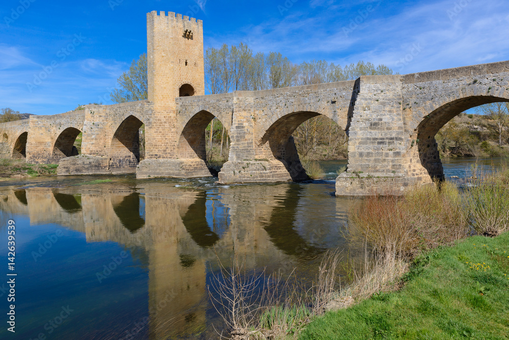 Medieval bridge of Frias, Burgos, Spain