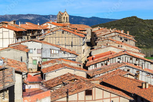 Panoramic view of Frias, medieval village in Burgos, Spain