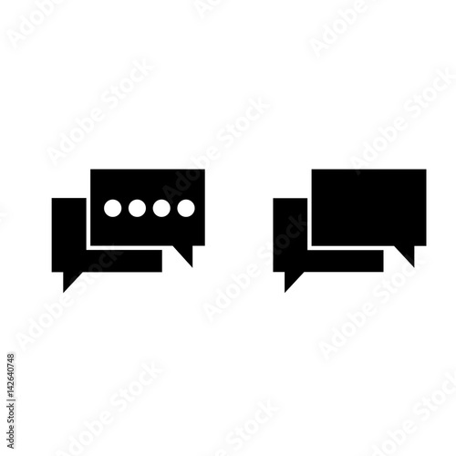 flat chat icon- vector illustration