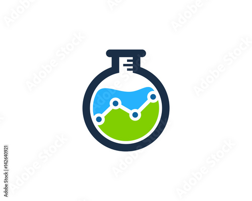 Science Report Lab Icon Logo Design Element
