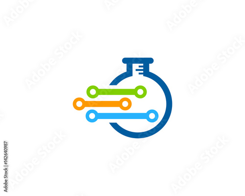 Science Tech Digital Lab Icon Logo Design Element