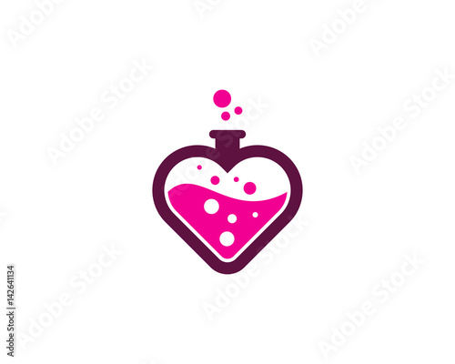 Love Science Lab Icon Logo Design Element