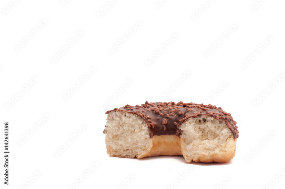 Delicious Donut with Sprinkles Isolated on White Background