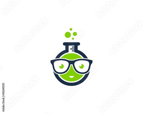 Science Geek Lab Icon Logo Design Element