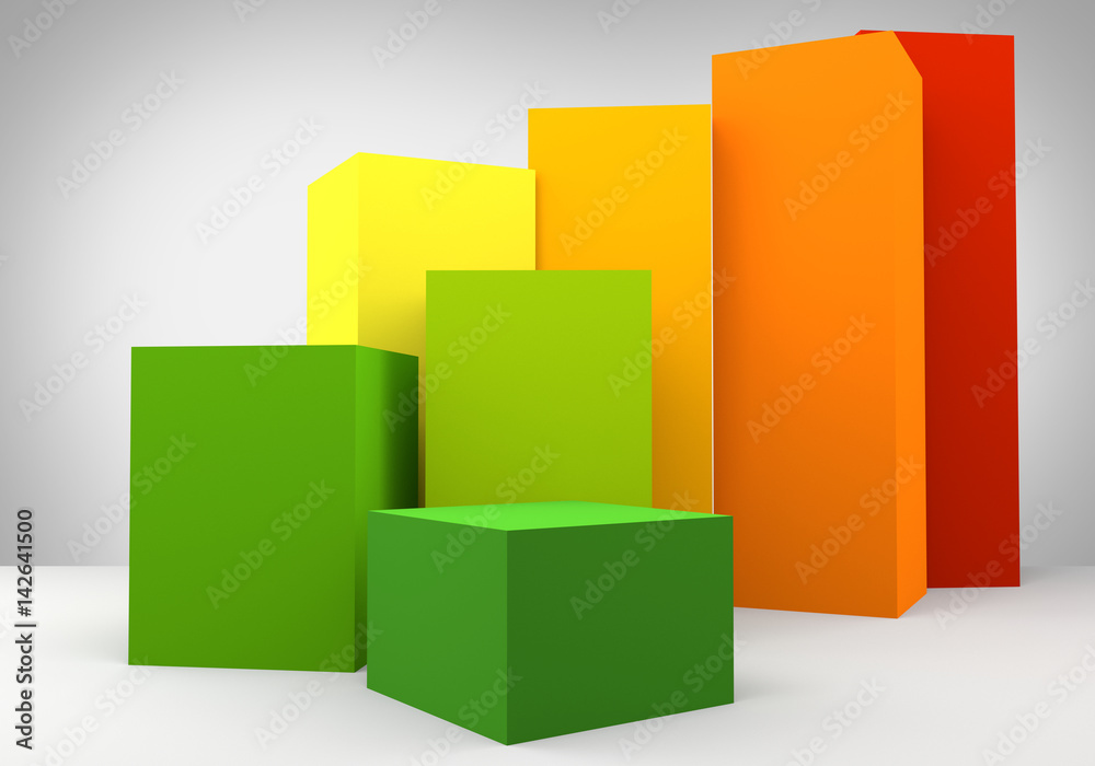 green to red scale 3D Rendering green to red scale 3D Rendering