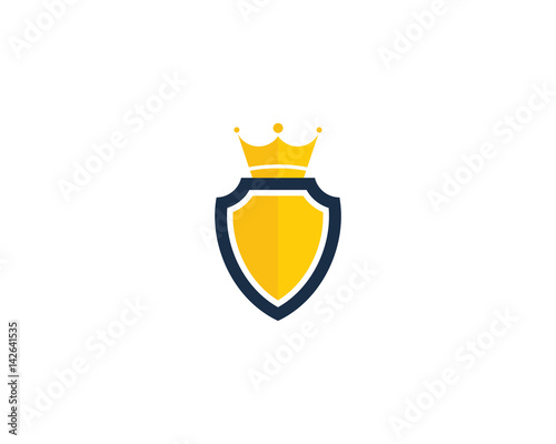 King Shield Icon Logo Design Element