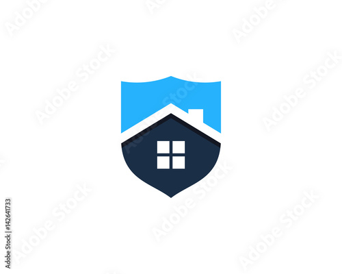 House Shield Icon Logo Design Element