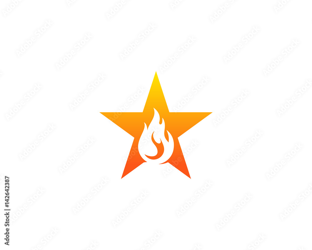 Fire Star Icon Logo Design Element Fire Star Icon Logo Design Element