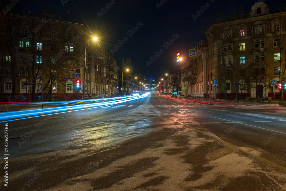 Fototapeta premium Moscow, Sokol district, Novopeschanaya street