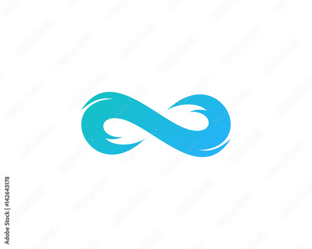 Infinity Wave Icon Logo Design Element Infinity Wave Icon Logo Design Element