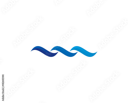 Three Wave Icon Logo Design Element