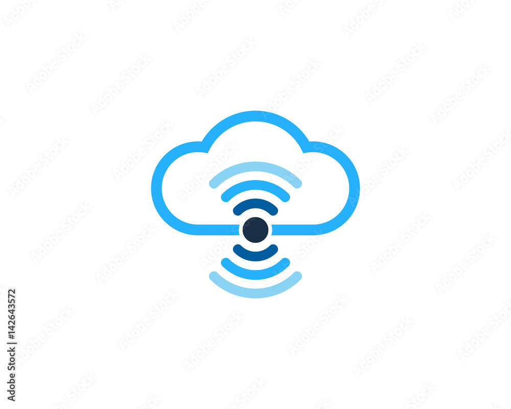 Cloud Wifi Icon Logo Design Element Cloud Wifi Icon Logo Design Element
